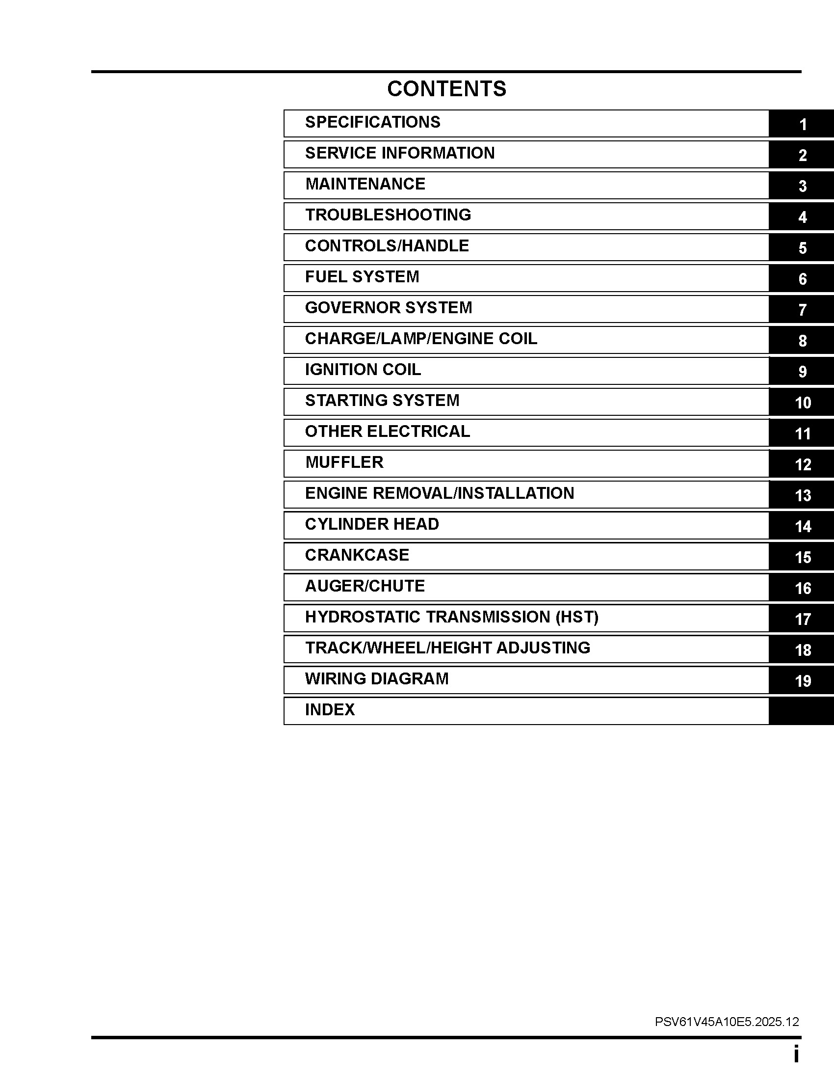HSS928A HSS1332A Snow Blower Shop Manual | Honda Power Products